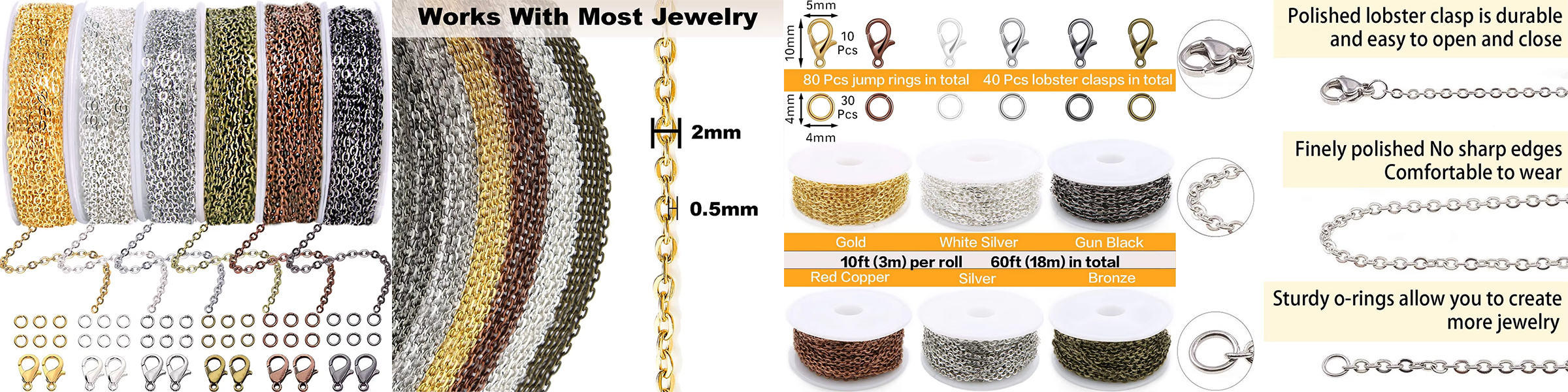 Connect Metal Chain DIY Jewelry Making Findings Chain Accessories Jewelry Chains