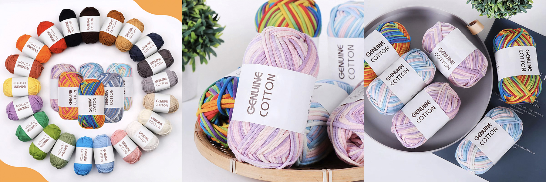 50g/roll 68% Cotton 32% Nylon Yarn Chunky Hollow Yarn DIY Crochet Making Yarn