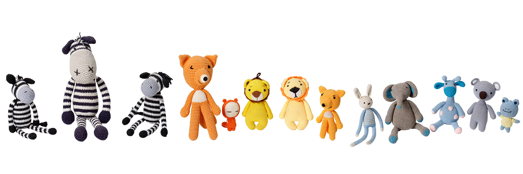 Animal DIY Crochet Doll Kits Cute Lion Fox Shape Crochet Pendant Material Pack