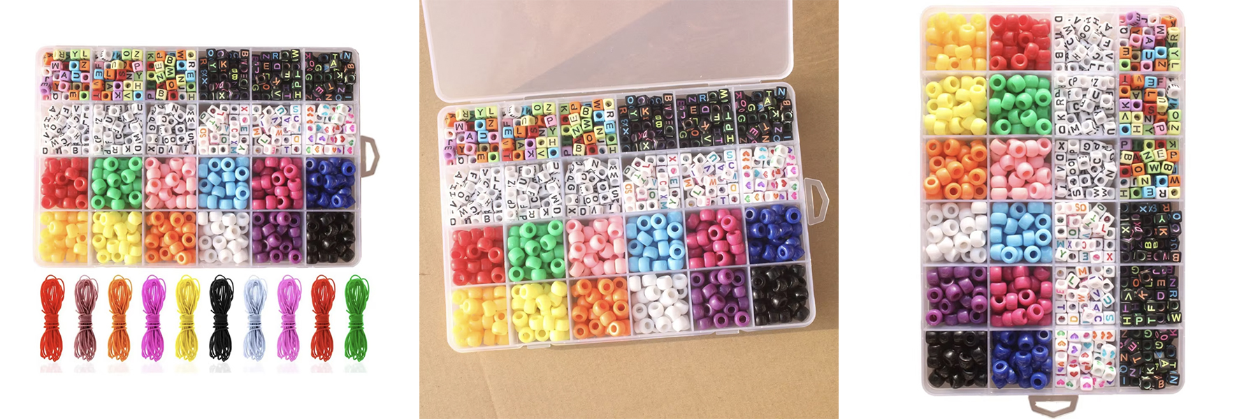 Candy Color Hole Beads 6MM Letter Kit Acrylic Plastic Beads DIY Jewelry Make Set