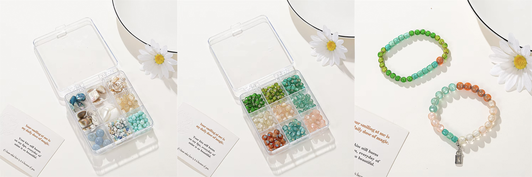 Rainbow Color Resin Beads Sets Jewelry Making Craft Creative DIY Fun Making Kits