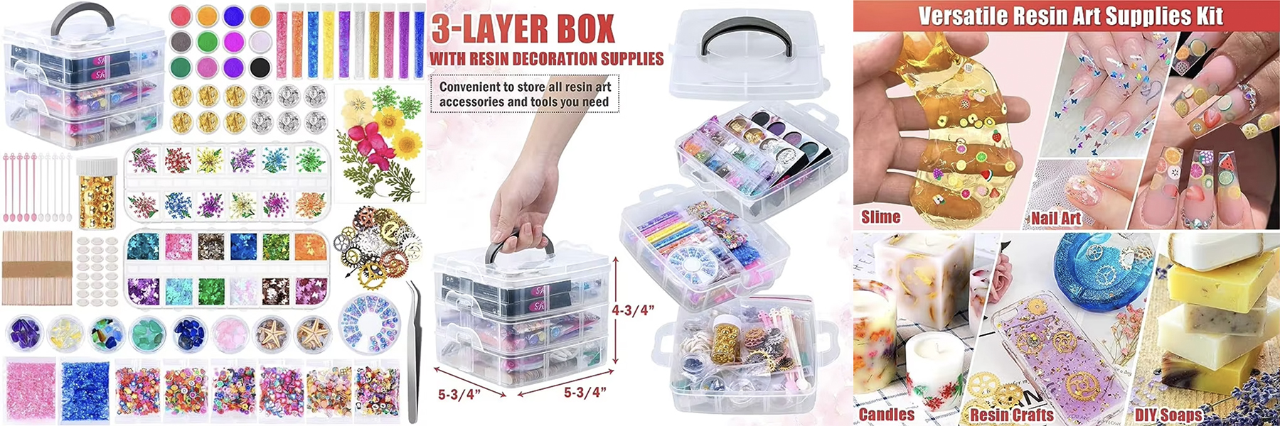 Resin Decoration Kits Beginners DIY Jewelry Making Accessories Dry Flower Crafts