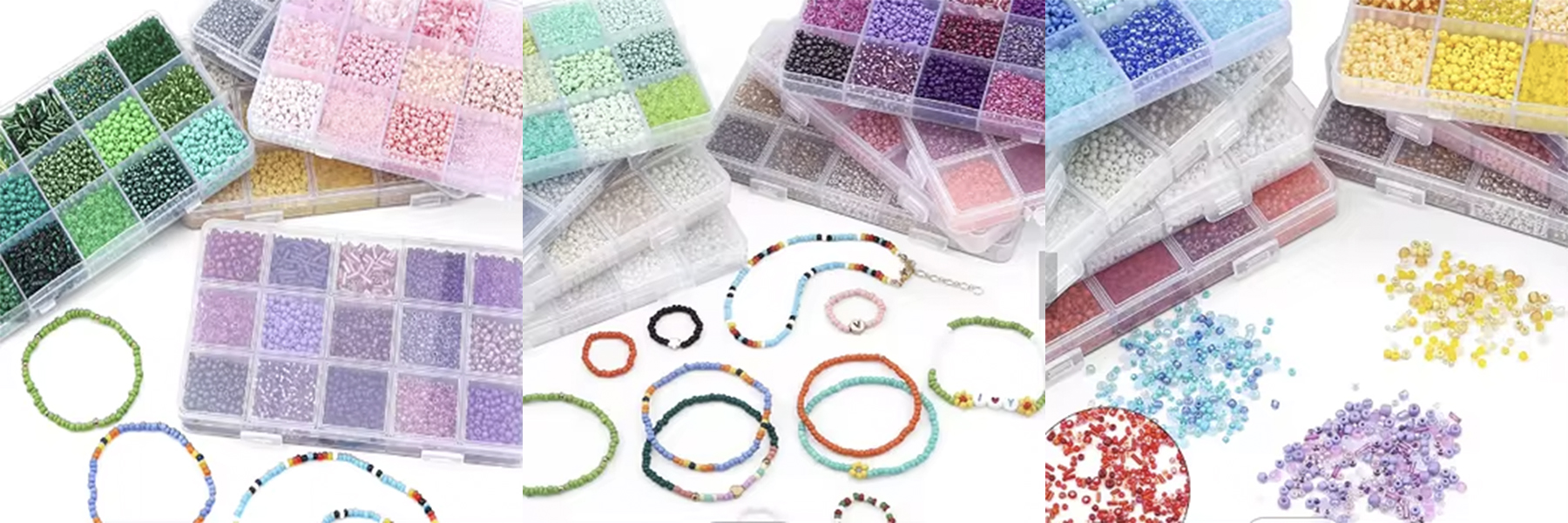 Wholesale 15 Colors Mix Seed Loose Beads Set DIY Jewelry Beaded Making Kits