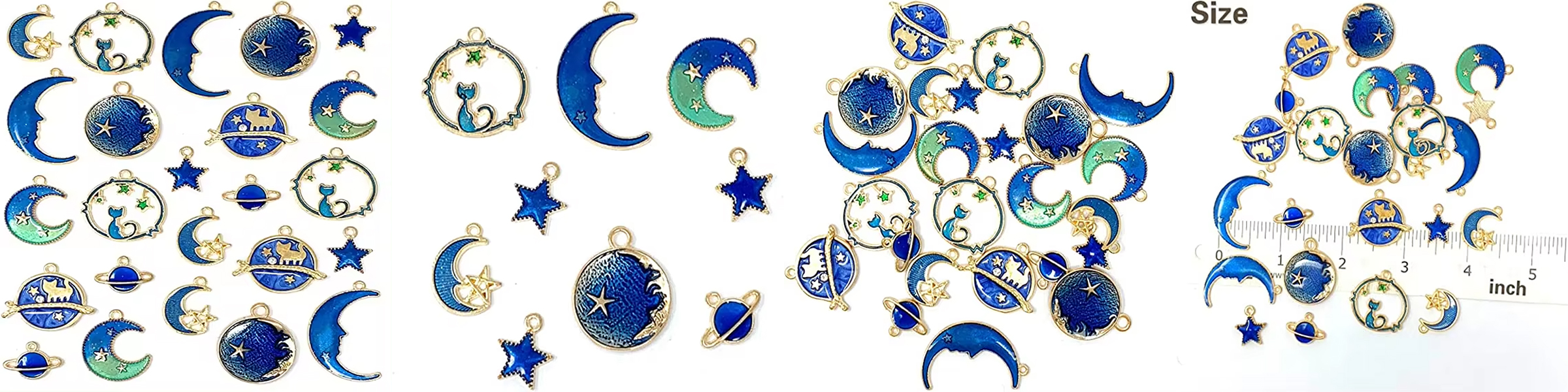 Blue Oil Dripping Enamel Pendant DIY Jewelry Making Animal Accessory Charms Kits