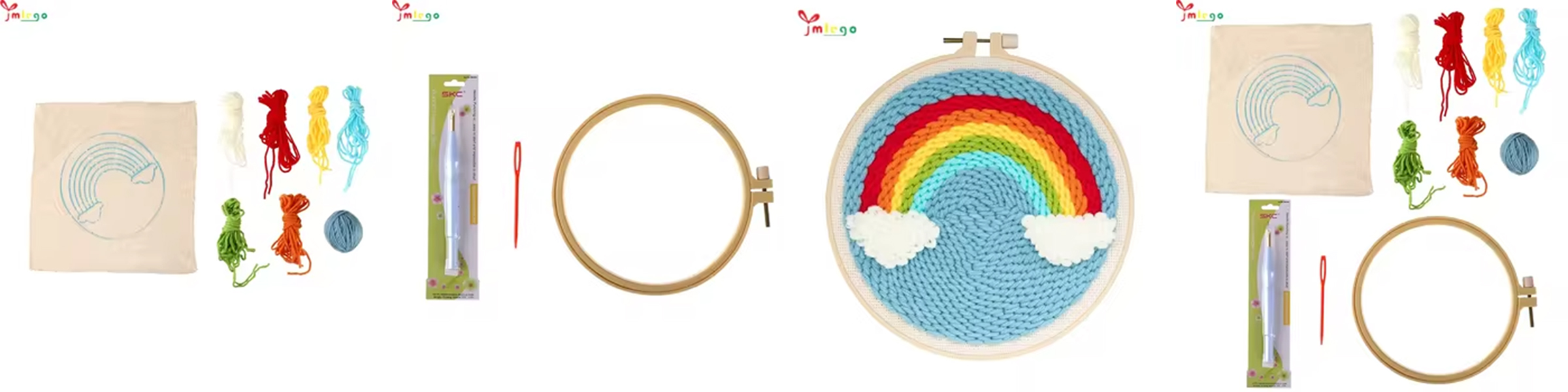 Punch Needle Embroidery Kits DIY Making Cross Stitch Home Decoration Craft Set