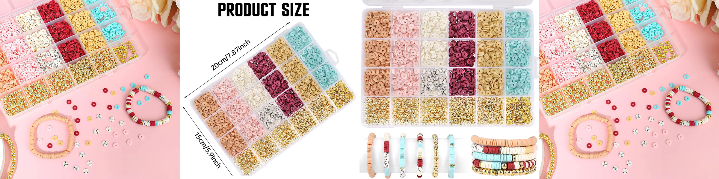 Colorful Clay Beads Craft Diy Jewelry Making Kit Make Own Jewelry For Beginners