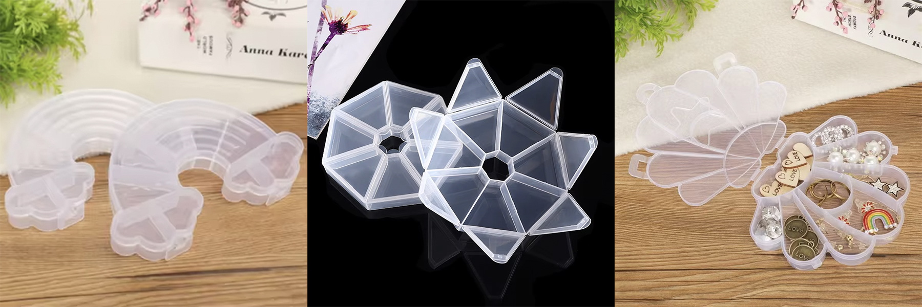 Plastic PP Box Beads Storage Container Box Clear Environmental Plastic Clear Box