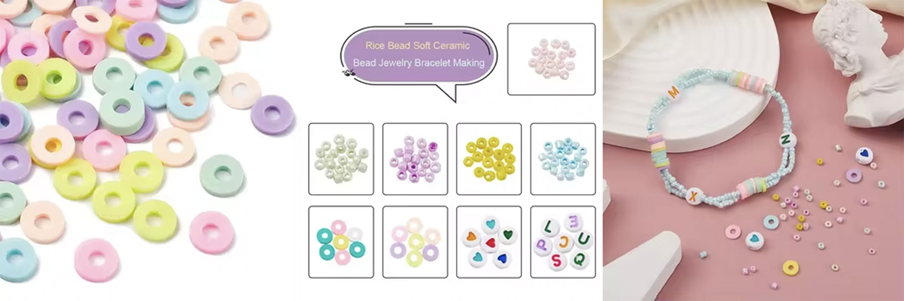 Rainbow Box Colorful Flat Round Small Glass Seed Beads DIY Jewelry Marking Kits