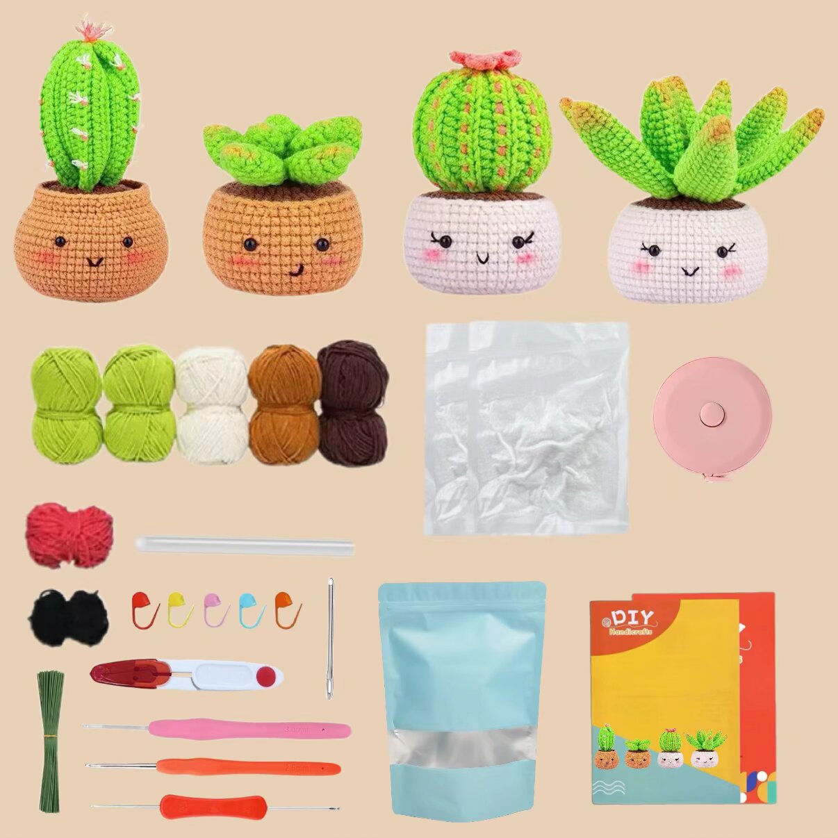 Nordic Succulent Crochet Set