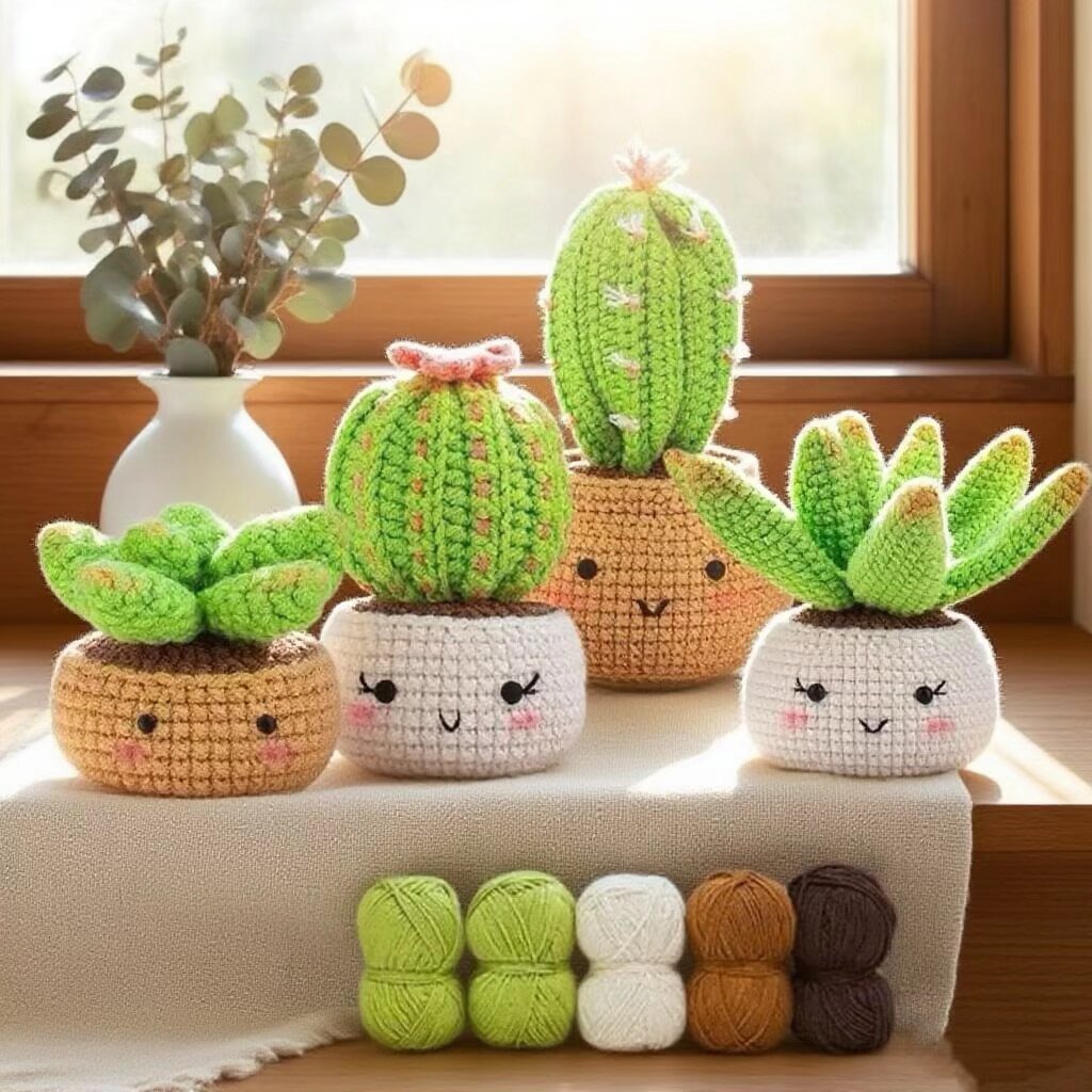 Nordic Succulent Crochet Set