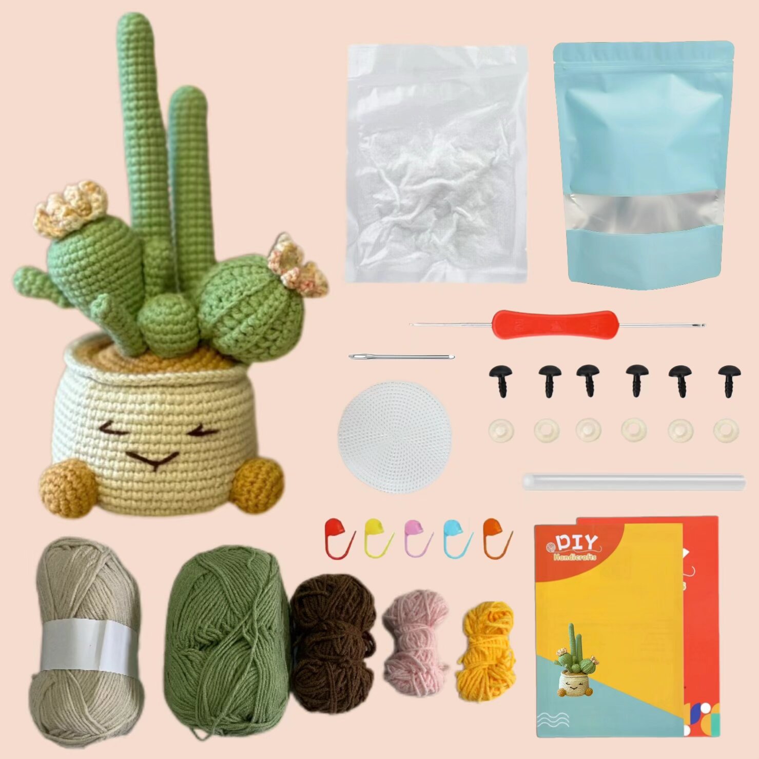 Cactus Crochet Kit with Pot
