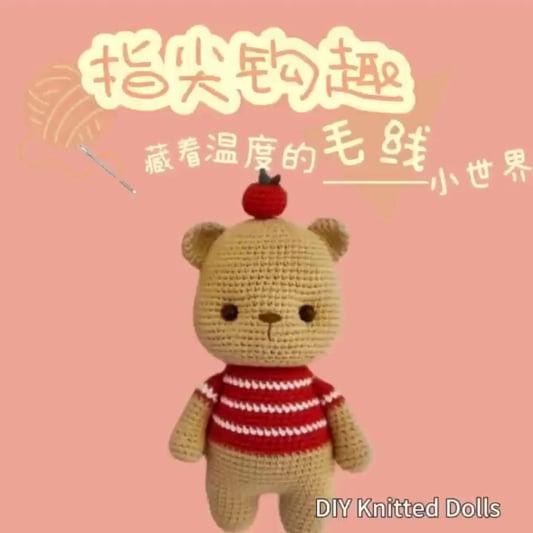Red Clothes Bear Crochet Kit